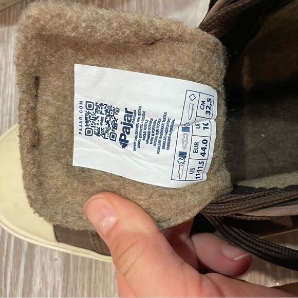 Pajar Tray Men's Winter Sneaker high top Wool Sued Sz 11 - Picture 6 of 9